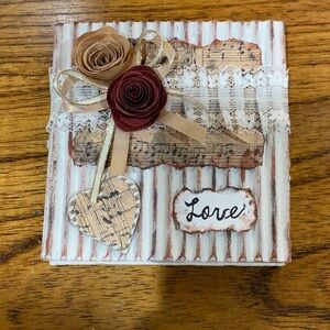 Decorative Love Box with Roses and Lace